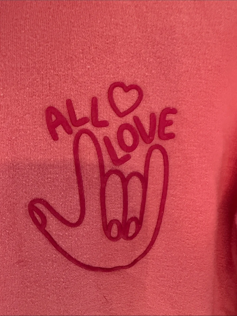 Kids' Pink Hooded All Love Sweatshirt Dress - Cozy Casual Style